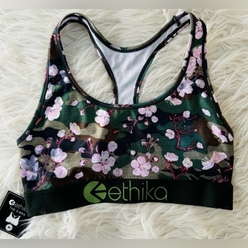 Ethika Women's Sport Bra Size Medium
Print- Peach‎ Blossom NWT - Picture 4 of 6